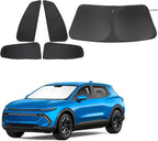 Windshield Sun Shade Car Windshield Foldable Full Windows Coverage Custom Fit for Che-vro-let Equinox EV 2024-2026 Accessories Car Window Shades Block Sun UV Rays 5PCS