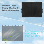 Car Window Shades, Double Layers Magnetic Car Sun Shade for Baby, Blackout/See Through Back Side Window Covers, Auto Window Curtains for UV Protection