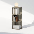 Furinno Reed Corner Shelf, 3-Tier Corner Bookshelf, Book Shelf, Corner Shelves, Storage Rack, for Organization and Storage, H