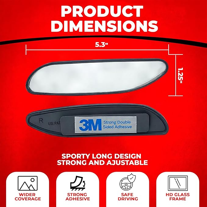 Parent-Blind Spot Car Mirrors (Strip, Sports-cars)