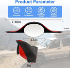 LivTee Blind Spot Mirror with Side Mirror Rain Guard, HD Glass Frameless Convex, Carbon Fiber 2-in-1 Side Mirror Covers Kit with Wide Angle Adjustable Stick for Cars SUV and Trucks, Pack of 2