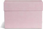 Bigso Lovisa Fiberboard Label Frame 12 File Storage Box - Paperwork Storage Box with Metal Label Holder - Durable Document Or