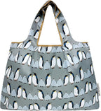 allydrew Large Foldable Tote Nylon Reusable Grocery Bags, 6 Pack