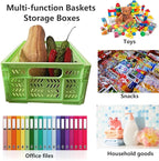 20L Folding Crate, 4Pack Plastic Storage Baskets Organizer for Home and Office,Collapsible Storage Crates for Home Office and