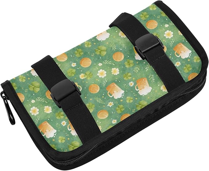 Car Tissue Holder Car Visor Organizer Tissue Box Holder for Car Sun Visor Organizer with Car Vehicle Accessories Essentials Interior for Women Men Green Mugs Clovers Daisies St.Patrick