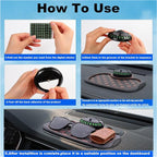 Multifunction Car Anti-Slip Mat, 2025 New Rotatable Anti Skid Car Dashboard Pad with Temporary Parking Numbe and Large Pad, P