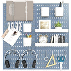 Peg Board Combination Kit, 4 Pegboards with 20 Accessories, Pegboard Wall Organizer for Office, Nursery & Home Storage, Key H