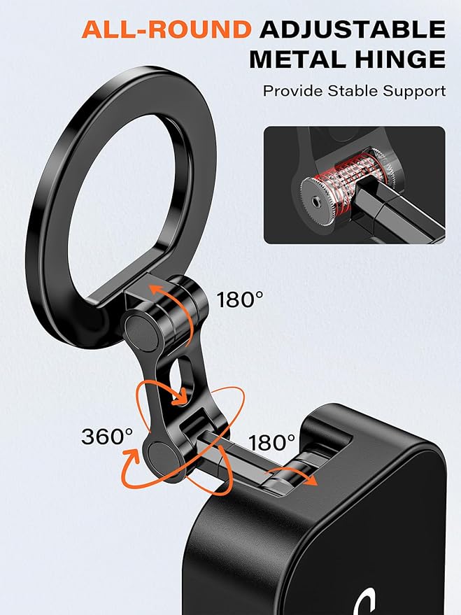 A2C 3-in-1 Magnetic Phone Holder for Gym, [20x N52] Strong Magnets Attach to Metal Surface, Portable Phone Mount for Garage Gym/Travel with Tray Table Clamp, Home Gym Accessories for Men Women Gifts