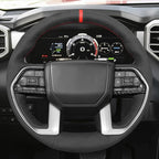 MEWANT DIY Steering Wheel Cover for Toyota Tacoma 2024 / Tundra 2022-2024 / Sequoia 2023-2024 Made of Black Suede