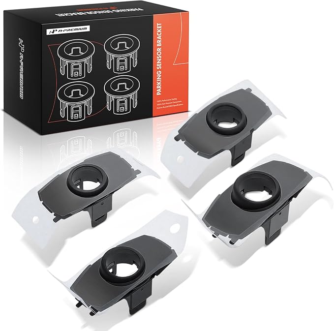 A-Premium 4-PC Front Inner and Outer Parking Assist Sensor Retainer Bezels Compatible with Toyota Models - Tundra 2022-2024, 