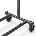 Simple Houseware Heavy Duty Clothing Garment Rack, Holds Up to 150 lbs, 42 to 67 Inches Extendable Rod, Black