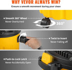 VEVOR 2.6 Gallon 2.5 Peak HP Wet and Dry Shop Vac， Portable Shop Vacuum and Blower 3-in-1 with Filter, Hose and Attachments f