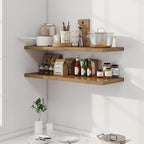 Dreamland 40" Floating Shelves for Wall, 12" Deep Slim Walnut Floating Shelves, Wall-Mounted Shelves for Bedroom, Living Room