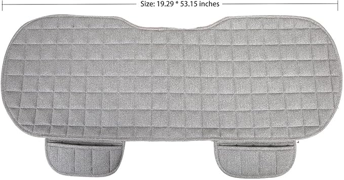 Suninbox Linen Back Car Seat Covers,Rear Car Seat Covers,Cloth Bottom Car Back Seat Cushion,Automotive Seat Protector Breatha