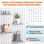 Beeveer 4 Pcs Pegboard Shelves Wall Organizer Brackets Pegboard Steel Tray Accessories Organizing Tools for Craft Garage Nurs