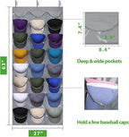 Dofilachy Hat Rack - Hat Organizer - Hat Racks for Baseball Caps, Visible Hat Holder - Baseball Rack for Wall Door with 3 Hoo