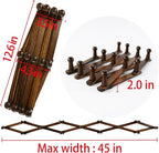 AMAPON Accordion Style Expandable Wall Wooden Coat Rack 13 Hooks (Pegs) Hang Hats Jackets Coffee Mug Purses Necklaces Towels 