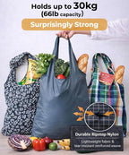 Compact Reusable Grocery Tote Bag – Lightweight, Foldable & Packable Shopping Bag for Travel