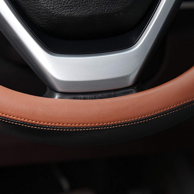 Valleycomfy Microfiber Leather Steering Wheel Cover Large-Size for F150 F250 F350 Ram 4Runner Tacoma Tundra Range Rover Model