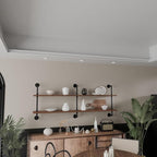Floating Shelves Wall Bookshelf Industrial Pipe Shelving Shelves Real Wood Planks 70 inch Rustic Wall Shelves Hanging Bookshe