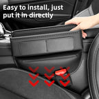 2 Pack Premium Car Seat Gap Filler Organizer - Universal Storage Box with Card Slots for Phones/Keys/Glasses, Fits Cars, SUVs & Trucks (Orange)