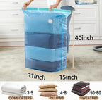 TAILI Vacuum Storage Bags 4 Pack, Jumbo Cube (31x40x15 inch), Large Vacuum Seal Bags for Clothing, Beddings Comforters, Blank