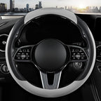 Car Steering Wheel Cover, Microfiber Leather Steering Wheel Cover Universal Fit 14.5-15 inch Anti-Slip Comfortable Breathable
