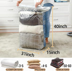 TAILI Vacuum Storage Bags 4 Pack, Jumbo Cube (31x40x15 Inch), Vacuum Seal Bags for Beddings, Comforters, Pillows, Clothes, Sp