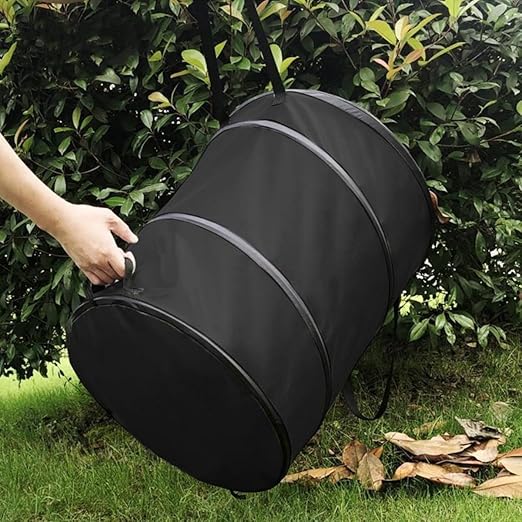 Collapsible Trash can/Folding Garbage Cans,Portable Trash can,Pop Up Trash Can,for Camping Garbage Can Collapsible,Clothes and Toys Recycle bin (Black)