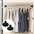 Adjustable Shower Curtain Rod Bracket, 2Pcs Different Sizes Titanium Steel Single Swivel Flange Heavy Duty Closet Rod Holder 