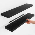 Fun Memories Floating Shelves for Wall, Rustic Wood Wall Mounted Shelves for Bathroom, Bedroom, Living Room & Kitchen, Storag