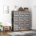 ROJASOP Portable 8-Tier Shoe Cabinet - 48-Pair Shoe Organizer with Expandable, Free Standing, Stackable Space Saving Design a