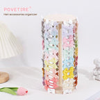 POVETIRE Bow Holder for Girls Hair Bows,Pink Hair Bow Organizer, Hair Clips Stand Hair Accessories Rack Display Decors Baby N