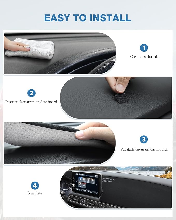 FIILINES Dash Cover for Honda HR-V 2023-2026 HRV, Dashboard Mat HRV Accessories Mesh Dash Mat Sunshade Nonslip Protector No G