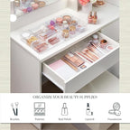 STORi SimpleSort 18-Piece Stackable Clear Drawer Organizer Set | Multi-size Trays | Makeup Vanity Storage Bins and Office Des