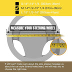 Valleycomfy Steering Wheel Cover with Microfiber Leather for Car Truck SUV 15 inch (Black)