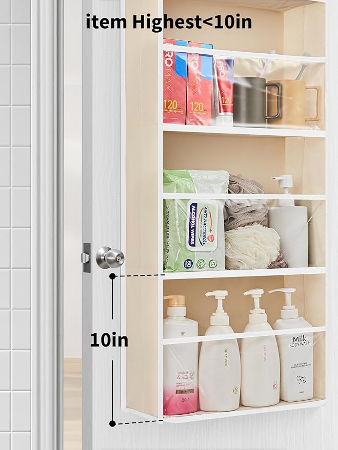 JARLINK 2 Pack Toy Stuffed Animal Storage, Over The Door Organizer W/Clear View Windows, 44lb Load, Baby Toy Storage Organize