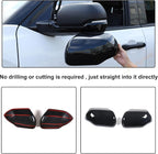 Car Door Rear View Mirror Cap Trim Cover Compatible with Toyota Tundra/Sequoia 2022-2025 Outside Side Rearview Mirror Protector Decoration ABS Accessories, Only Fit With Turn Signal Lights Version