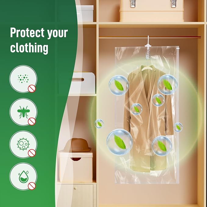 Hanging Vacuum Storage Bags For Clothes With Hand Pump,Coat Storage Bag Hanging,Vacuum Bags For Clothes,Space Saver Vacuum St