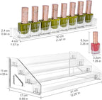 JessLab Nail Polish Organizer, 4-Tier Clear Acrylic Sunglass and Essential Oil Holder, Makeup Organizer for Bathroom Vanity C