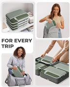 Percover Compression Packing Cubes 6-Piece Set, Packing Cubes Compression for Travel with Multi-Size Organization, Travel Org