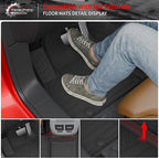 Floor Mats Compatible with 2020-2025 Kia Telluride 7&8 Seats Cargo Mat Cargo Liner All Weather Back Seat Cover Protector 2024 Telluride Accessories (Trunk Mat with Backrest Mats+Floor Mats)