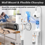 Tikom V500 Cordless Vacuum Cleaner for Home, 40000Pa/450W Stick Vacuum with LED Touch Screen, Charging Wall Dock, Anti-Tangle