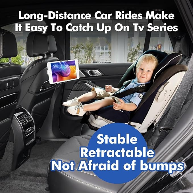 Car Headrest Tablet Holder for BMW X5 X6 G05 G06 G60 G45, Car Back Seat Mount, Gifts Road Trip Essentials for Kids, for 6-11" Device Like iPad Pro, Air, Mini, Galaxy Tab