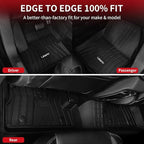 LASFIT Floor Mats Fit for Lincoln MKC 2019 2018 2017 2016 2015 TPE All Weather Floor Liners Custom Fit Car Mats 2015-2019 Accessories, 1st and 2nd Rows Floor Mats - Black