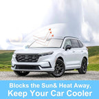 Front Windshield Sun Shade Foldable Car Front Window Sun Shade Windshield Shade Custom Fit for 2023-2025 2026 Honda CRV SUV Block UV Rays Accessories Heat Keep Cooler