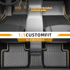 Floor Mats for Mitsubishi Outlander Sport 2011-2024, Outlander Sport Floor Mats Custom Fit Floor Liners & Seatback Mat & Cargo Liner, TPE Non-Slip Waterproof Summer Winter Outlander Mats Accessories
