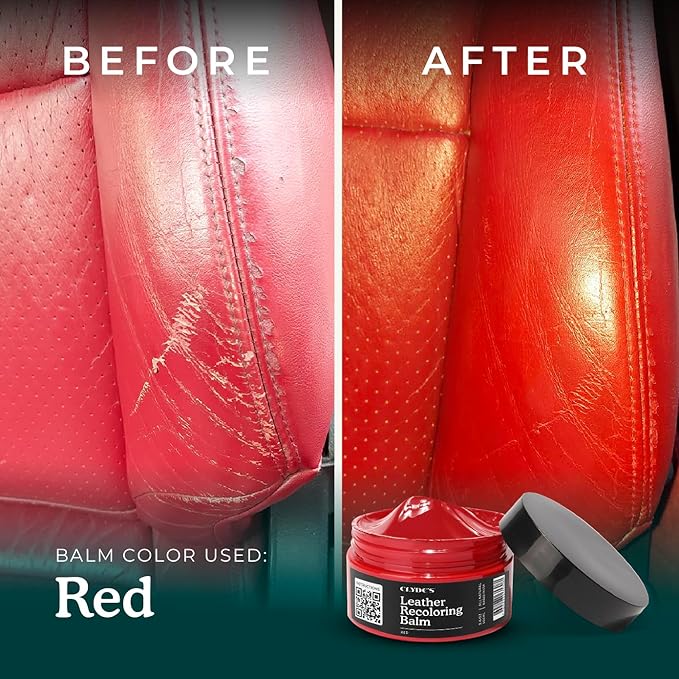 Clyde's™ Recoloring Balm | Non-Toxic Material Dye & Restorer for Furniture, Car Seats, & More | 23 Colors (Red, 100ML)