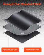 VEVOR Car Rooftop Cargo Carrier Bag, 23 Cubic Feet Roof Cargo Carrier, Heavy Duty 840D PVC 100% Waterproof Car Roof Luggage Bag for All Vehicle with/without Rack- with Lock, Anti-Slip Mat, 6 Door Hook