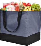 Canvas Reusable Grocery Bags Heavy Duty, 8.3 gal Foldable Large Tote Bag with Handles, Holds 60 lbs Canvas Shopping Bags, 1 Pack